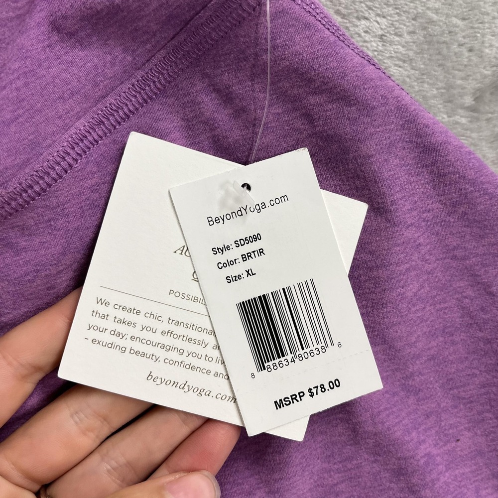 Beyond Yoga Skort Womens XL Purple Heather Pull On Built In Shorts Yoga Athletic - Picture 7 of 10